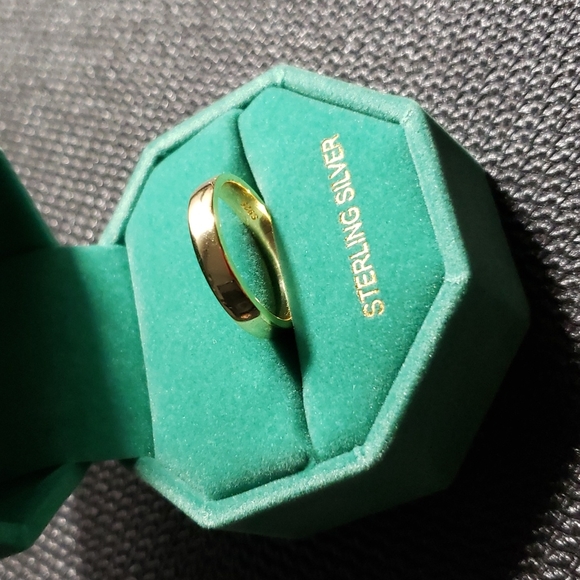 Vermeil Ring 24K gold on sterling silver size 7.5 - Picture 1 of 2